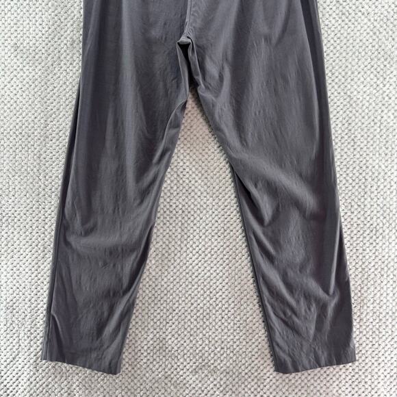 Eileen Fisher Pants Womens L Gray Stretch Pull On Lightweight Straight Mid Rise - Picture 8 of 16